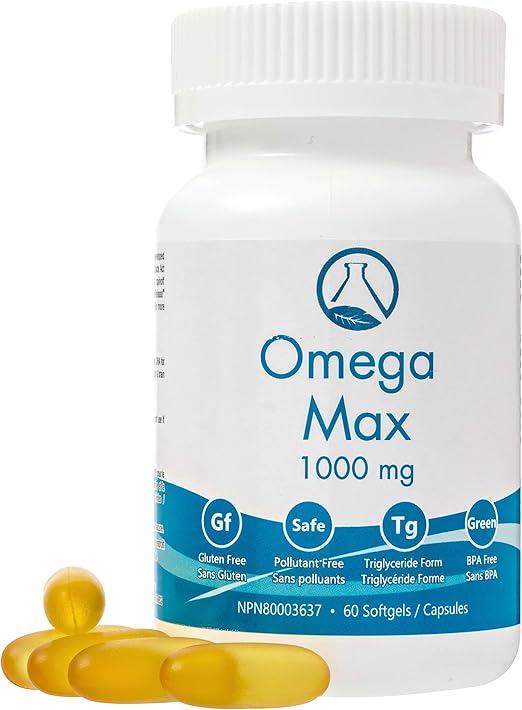 AmeriSciences Omega Max 1000mg Omega3 supplement (Canada label