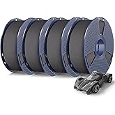 SUNLU High Speed Matte PETG Filament 1.75mm 4KG Bundle, 3D Printer Filament 4kg, 1kg per Spool, Pack of 4, PETG Grey *4 Pack