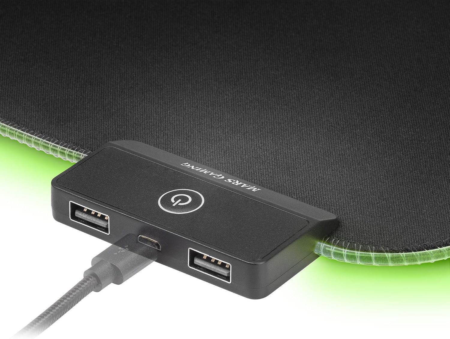 Mars Gaming MMPRGB2 XXL Mouse Mat 800 x 300 x 4 mm, RGB 12 Modes, 2 USB 2.0, Black/White, 800L x 300W mm - Image 3