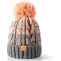 C.C Exclusives Fuzzy Lined Knit Fur Pom Beanie Hat (YJ-820  display picture 1
