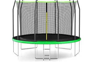AOTOB 6 FT, 8 FT, 10 FT, 12 FT, 15 FT Trampoline for Kids, Trampoline with Enclosure Net, Recreational Outdoor Trampoline, ASTM Approved