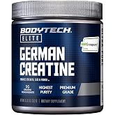 BodyTech Elite German Creatine with Creapure, Unflavored, 60 Servings | Creatine Monohydrate Powder for Strength, Size &amp; Power, 5G per Serving, Gluten Free, 11.01 Oz, 60 Servings