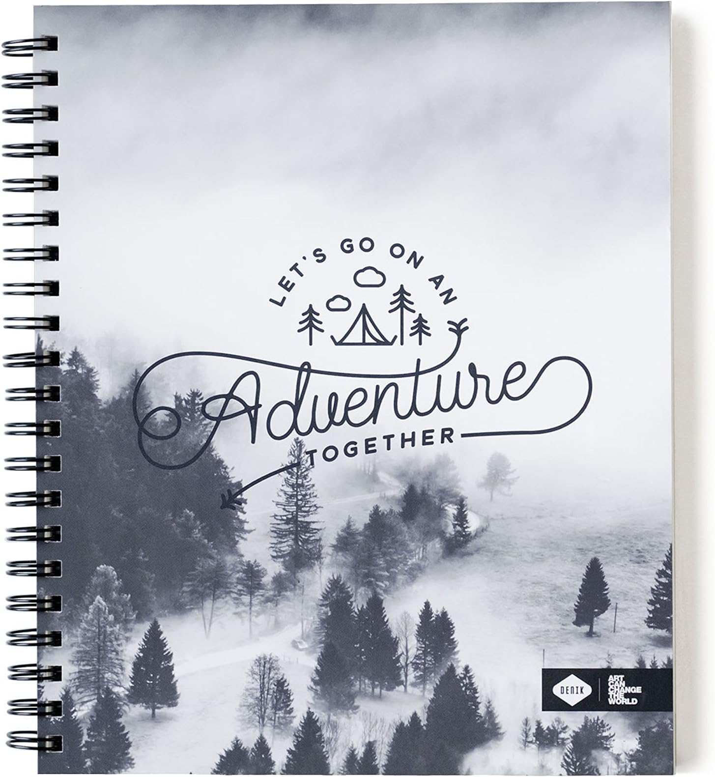 Denik, Soft Laminated Spiral Sketchbook, 9 x 11 inches, 150 Blank Pages - Adventure