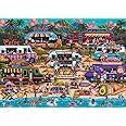 Buffalo Games - Pun Fuzzles - Hawaiian Food Truck Festival - 300 Piece Jigsaw Puzzle for Adults -Challenging Puzzle Perfect for Game Nights - Finished Size is 21.25 x 15.00