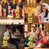 Touloube Sunflower Glass Dome LED Gift for Women Mothers Day Birthday view 7