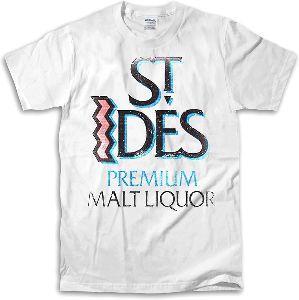 St Ides Malt Liquor White Shirt S Amazon Com