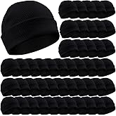 Yahenda 50 Pcs Winter Beanies Bulk for Men Women Homeless People Knitted Hats Bulk Beanie Cuffed Skull Cap