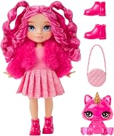 Rainbow High Littles Magenta Monroe 14 cm Doll with Pet Kitty Pink Dress view 2