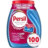 Persil 100ct SDL Intense Fresh | Deep Clean &amp; Care, Single-Dose Convenience, Lasting Freshness, Protects Colors, Fights Stains, HE Safe, All Water Temperature