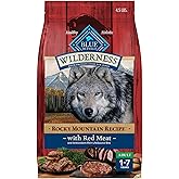 Blue Buffalo Wilderness Rocky Mountain Recipe High-Protein Adult Dry Dog Food Wholesome Red Meat, 4.5 lb Bag