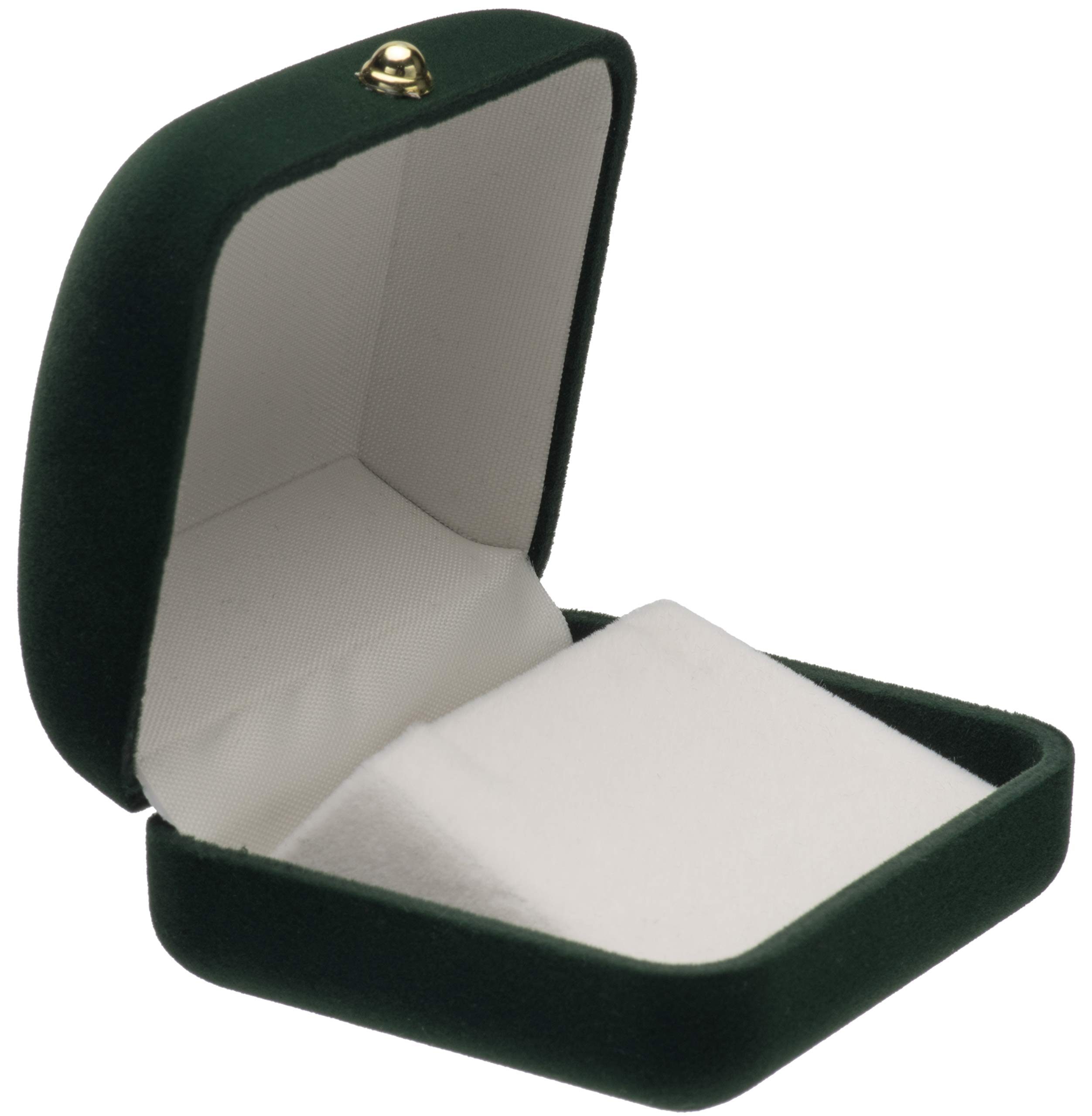 POKOFO Velvet Earrings Storage Box Jewelry Packaging Gift Showcase Display (Green)