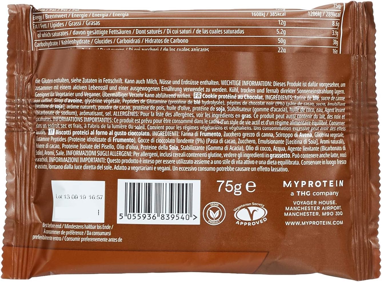 Myprotein Baked Protein Cookie, brown, 75 g (Pack of 1) - Image 3