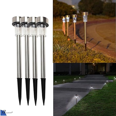 Ascension  Solar LED Rod Light for Garden White Waterproof