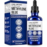 Core Organo Ultra-Pure &amp; Premium 1% Methylene Blue Drops &ndash; 3rd Party Lab Tested, 99.9% Purity, Formaldehyde &amp; Alcohol-Free, Pharmaceutical Grade Methylene Blue Drops &ndash; 60ml (2.02 fl oz)