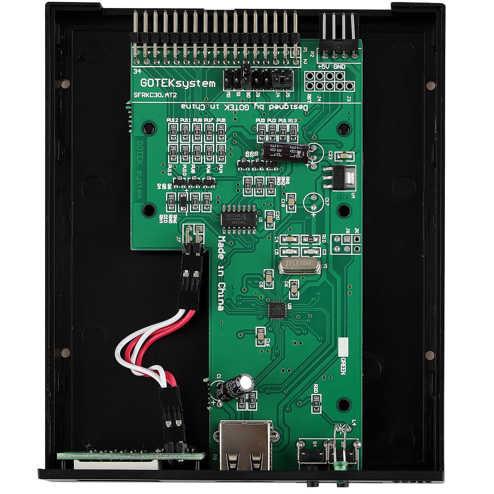 GoTEK SFR1M44-U100 3.5 Inch 1.44MB USB SSD Floppy Drive Emulator Black