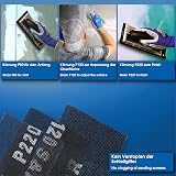 S&R Drywall Sanding Mesh Set 30 Sheets P80 P120 P220 + Hand Sander Silicon view 4