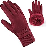 PPAOEH Cold Weather Womens Gloves, Winter Gloves for Women Thermal Warm Fleece Lined, Touchscreen Gloves for Christmas Gifts