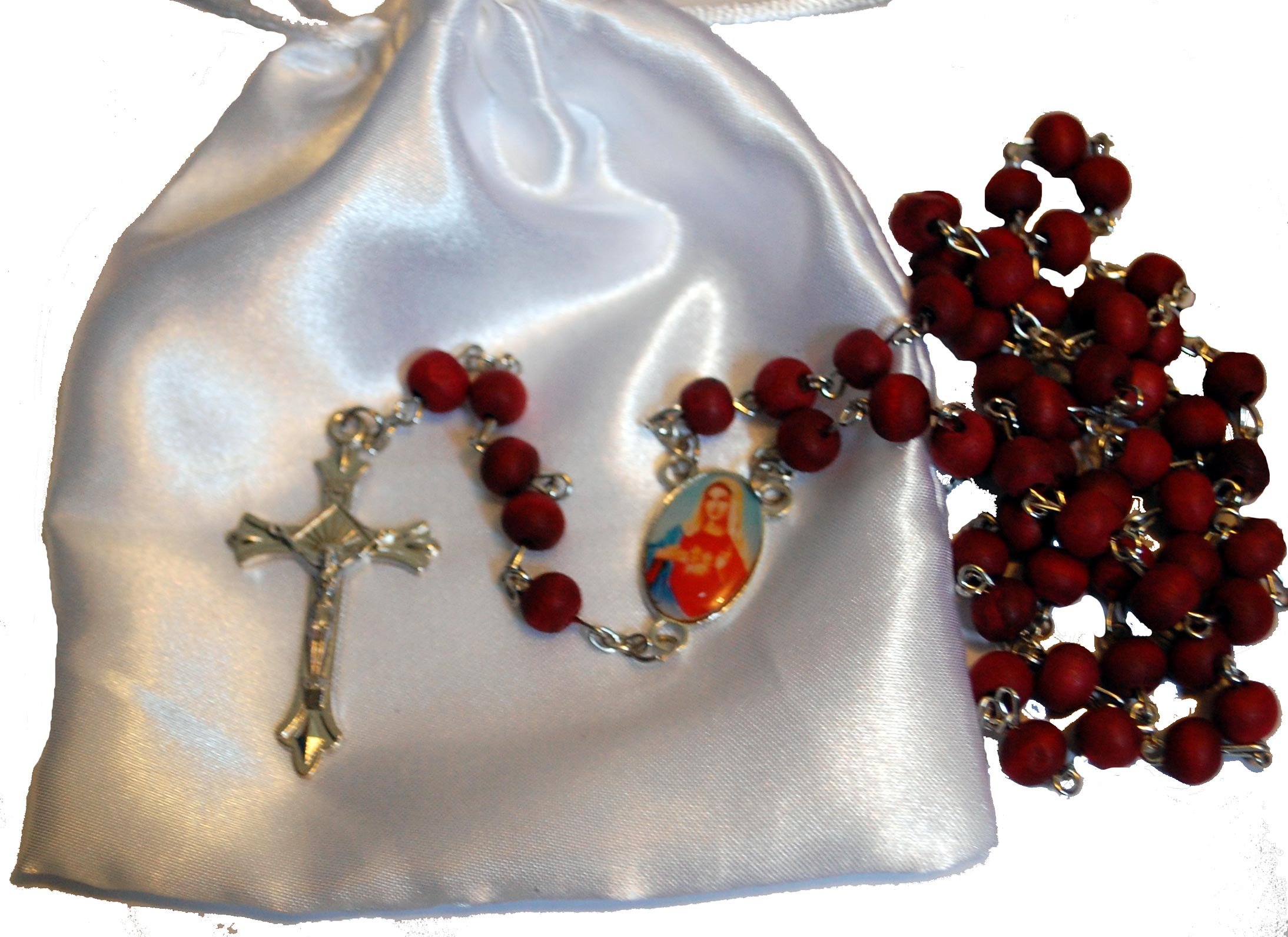 First Holy Communion Rosary Beads – Beautiful 1st Communion Keepsake Present - Gorgeous Girls or Boys Gift Set. Excellent Quality Five Decade Rosary