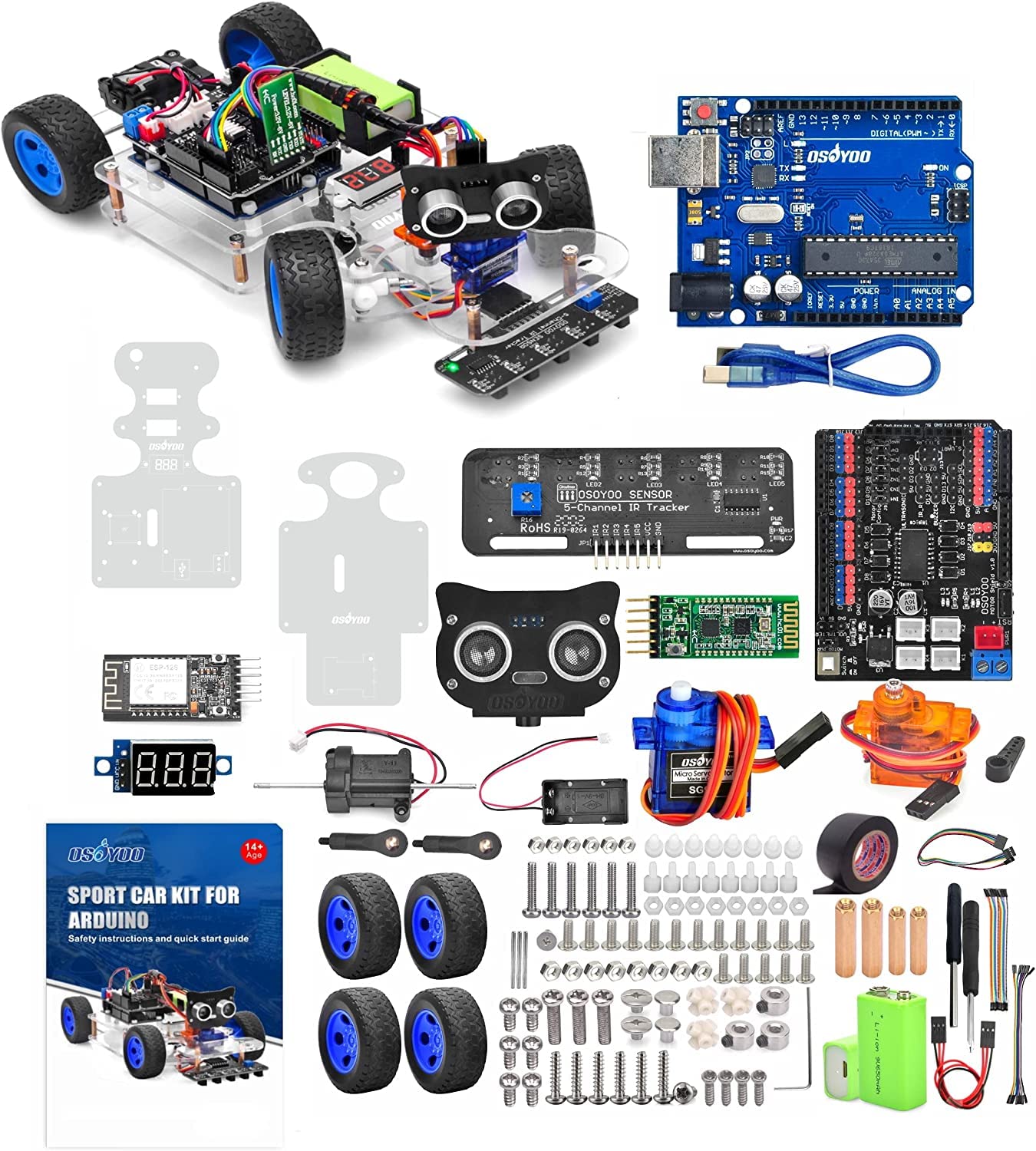 Mua OSOYOO Robot Rc Smart Car DIY Kit for Arduino to Build for Adults ...