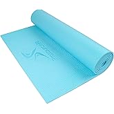 ProsourceFit Original Yoga Exercise Mat 1/4&rdquo; (6mm) Thick for Comfort and Stability with Carrying Straps, Non Slip &ndash;Multiple Colors