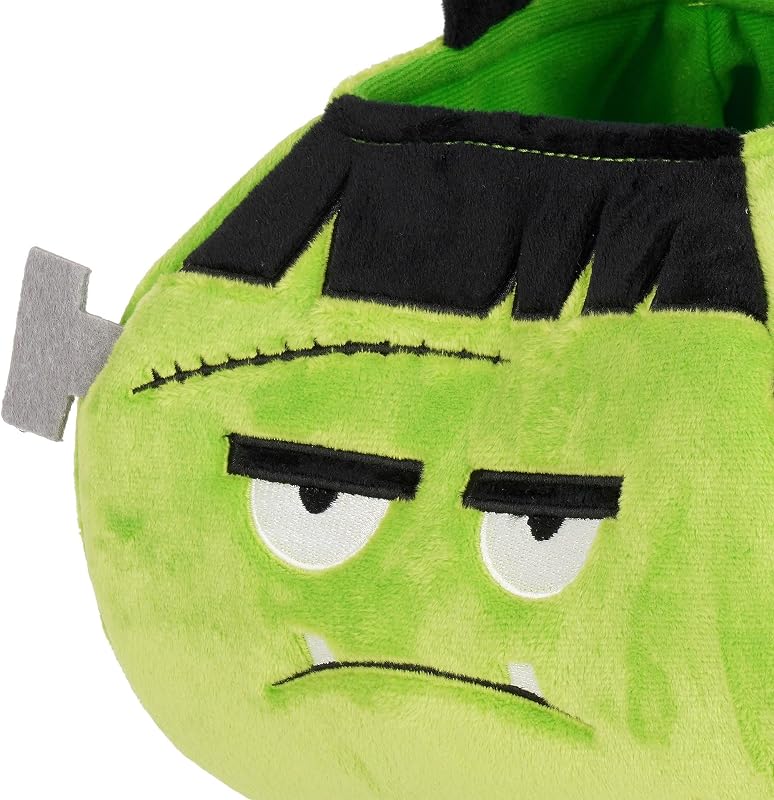 - Saco de Halloween para Doces ou Travessuras, Frankenstein, para doces, tecido dobrável macio, com pega, 20 x 35 x 3 cm
