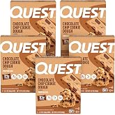 Quest Nutrition Chocolate Chip Cookie Dough - High Protein, Low Carb, Gluten Free, Keto Friendly, 2.12 Oz, 20 Count (4 Packs of 5)