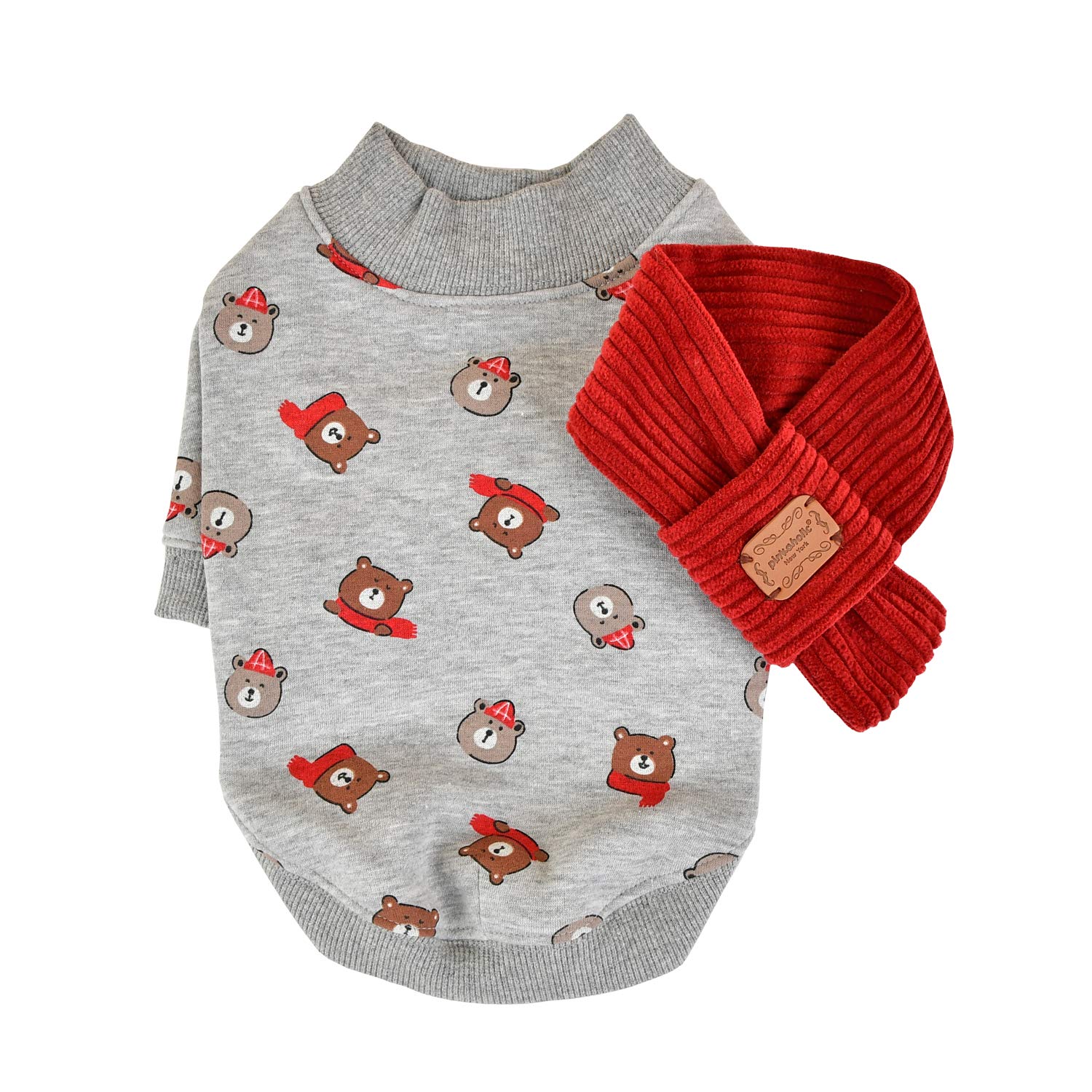 Pinkaholic NATD-TS7578-MG-S ORSI MELANGE GREY S Dog Tip Cardigan Shirt โ image 1