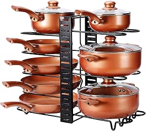 Focus Line Organizador de sartenes para armario, organizador de ollas