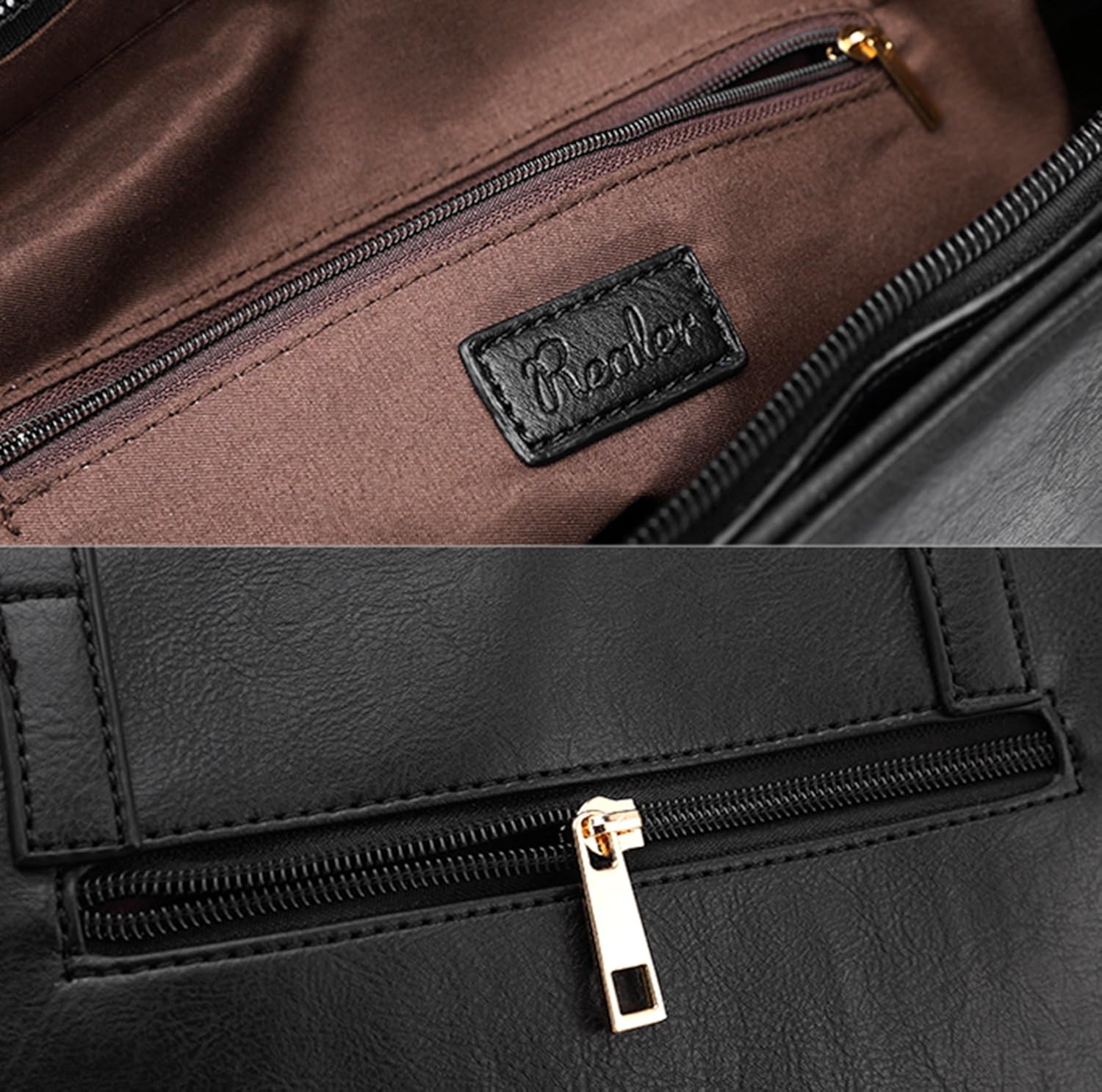 di grazia women's shoulder bag, satchel and coin pouch (brown)