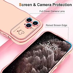 Hython for iPhone 11 Pro Case Cute Curly Wave Frame
