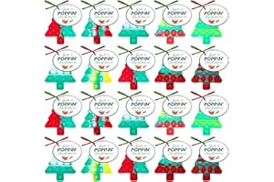 HLDGRAS 16Pcs Christmas Mini Pop Push It Fidget Toys Keychain with Christmas Cards for Kids Adults, Party Favors Kids Classroom, Prizes, Stocking Stuffers, Bulk Gifts, Goody Bag Stuffers,Students Goodies