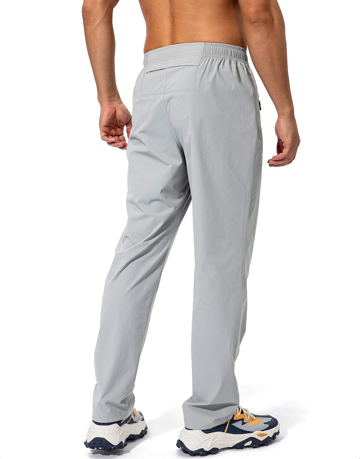 Pudolla Men's Workout Athletic Pants Elastic Waist Jogging Running Pants for Men with Zipper Pockets: Clothing