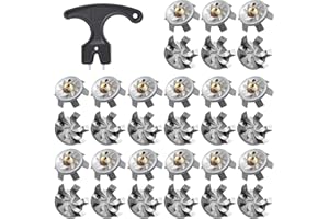 CZHYINB 30Pcs Golf Spikes Golf Shoe Spikes Replacements, Golf Spikes for Any Shoe, Replacement Spikes with Wrench Suitable for Use on Lawns or Golf Courses
