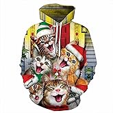 Gloria&Sarah Ugly Christmas Sweaters Sweatshirt Outfits for Women Men Funny Shirts Tops 3D Cute Hoodie Pullover