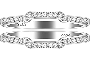 Uloveido 2 Stackable Rings Enhancer for Women 925 Sterling Silver Wedding Engagement Anniversary Promise Rings Enhancer Y2191