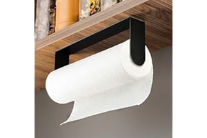 ZUNTO Adhesive Paper Towel Holder Under Cabinet - Stick on Wall Paper Towel Rack for Kitchen - Stainless Steel Paper Towel Ro