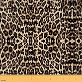 Erosebridal Leopard Print Fabric by The Yard Black Brown Cheetah Upholstery Fabric Wild Jungle Animal Abstract Skin Spots Decorative Fabric for Quilting Sewing DIY Craft Patchwork 1 Yard