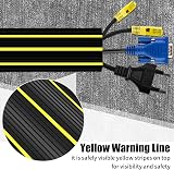 SEGNAYEN Floor Cable Cover 2M Rubber Outdoor Cable Protector 3 Channels view 6