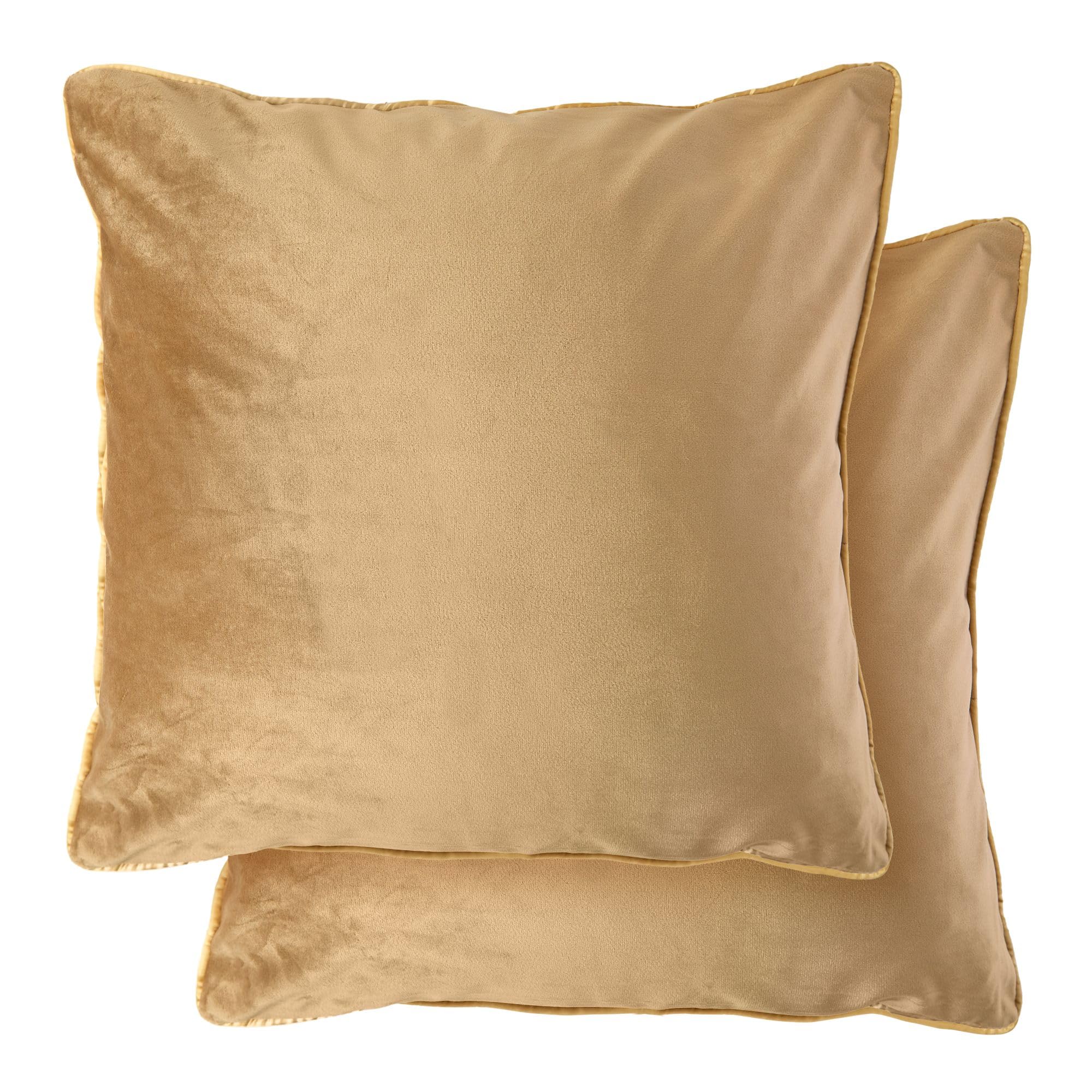 Emma Barclay Chelsea - Soft Touch Velvet Luxury Cushion Cover in Taupe - 17x17 (43x43cm)