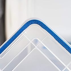IRIS USA WeatherPro 60 Qt Storage Bins with Lids, 3