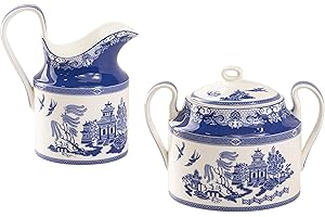 Grace Teaware Bone China Blue Willow Sugar And Creamer Set (2-Piece Set)