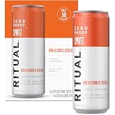 RITUAL ZERO PROOF Spritz Non-Alcoholic Cocktail | Real Cocktail Flavor | Ready-to-Drink Craft Mocktail | 4-Pack 12 Fl Oz Cans | Natural Ingredients | Made in USA | Sparkling Drink