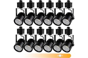 VAYANNKSUN LED Track Lighting Heads 10W Dimmable H Type Track Light Replacement Head Fixtures Bright 3000K Warm White Rail Ceiling Spotlight for Kitchen Dining Room Accent Task Wall Art, CRI90+ 24° 1000lm