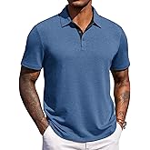 COOFANDY Mens Polo Shirts Short Sleeve Casual Summer Polo Tee Classic Collared Golf Stylish Tops