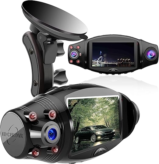 Car Electronics FHD 1080P Front and 1080P Inside Cabin Dash Camera Wide