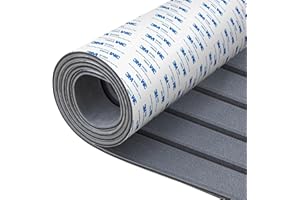 Fullfire Marine Flooring for Boat, Boat Flooring EVA Foam Decking Sheet Faux Teak Boat Floor with Self-Adhesive Backing Non-Slip Carpet for Jon Boats Yacht Kayak RV Floor 94"x47"/24"/16"