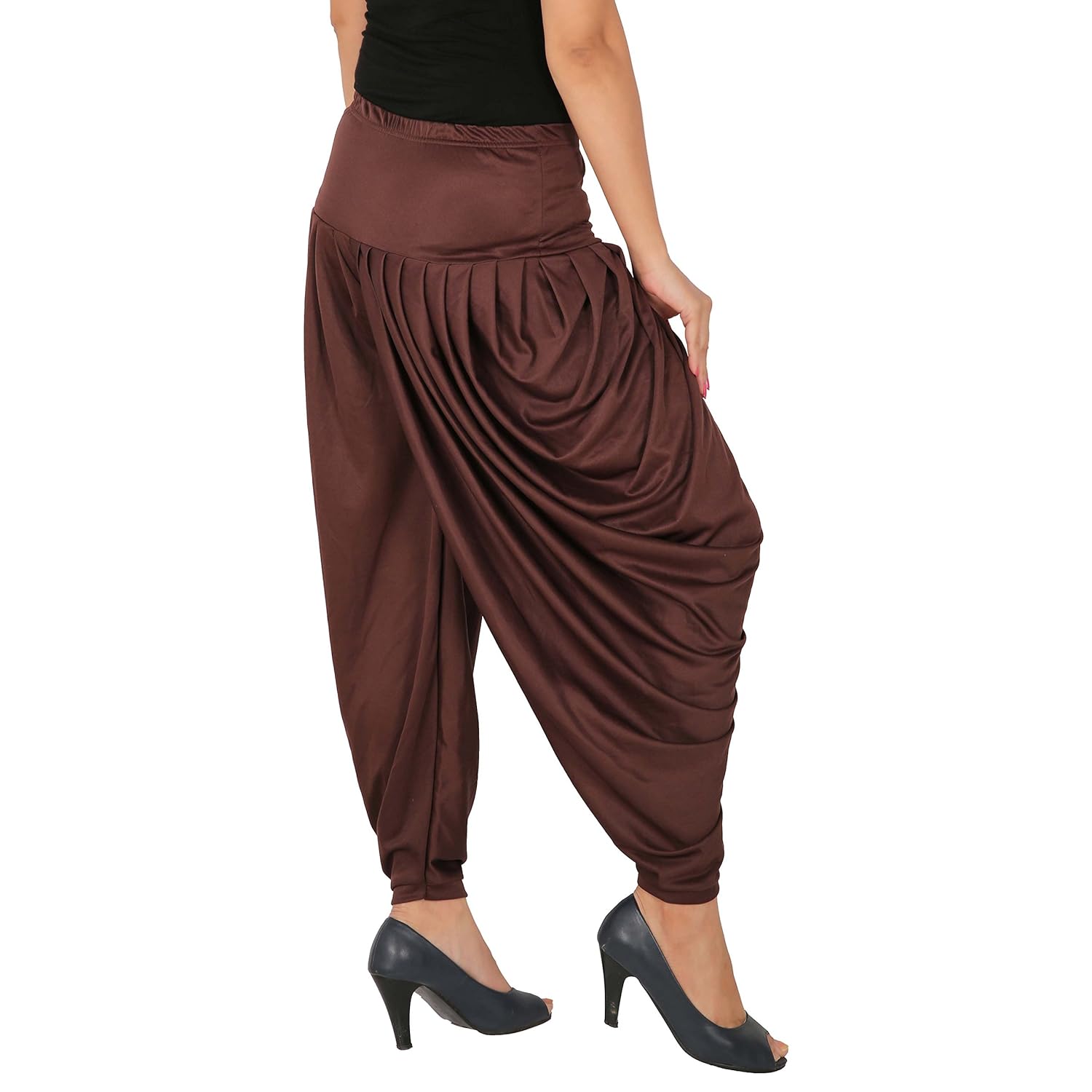 fashion and freedom women's patiala bottoms(f_sp_dh_b2 _brown_free size)