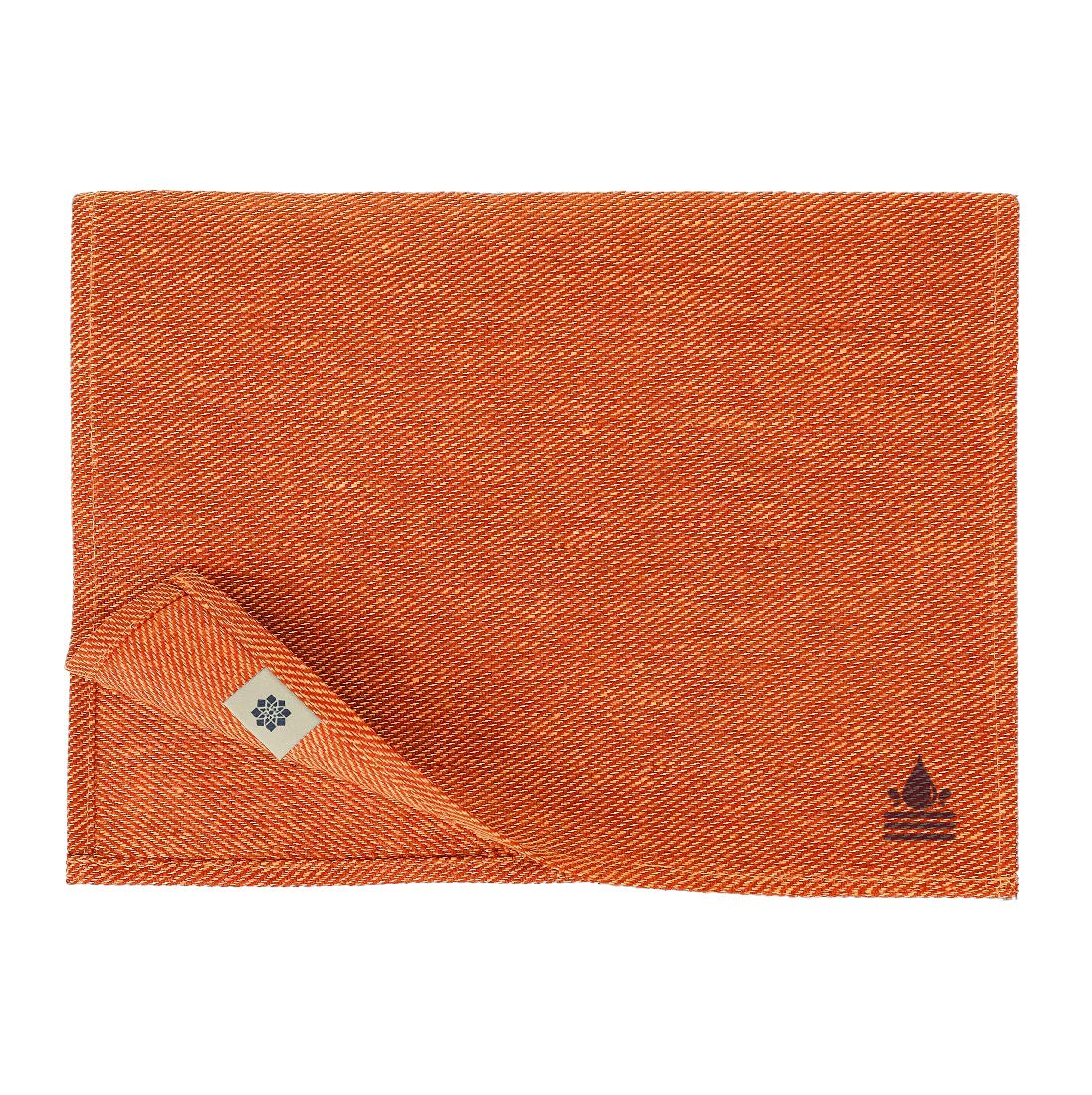 Linen & Cotton Waterproof Table Mats Placemats Pietro Set of 2-100% Linen, Coral (30 x 45 cm) Easy Care Non Slip Tablemats Place Mats Cloth for Home Kitchen Dining Restaurant Hotel Garden Outdoor