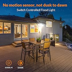 LEPOWER 3000LM Flood Light Outdoor, Switch