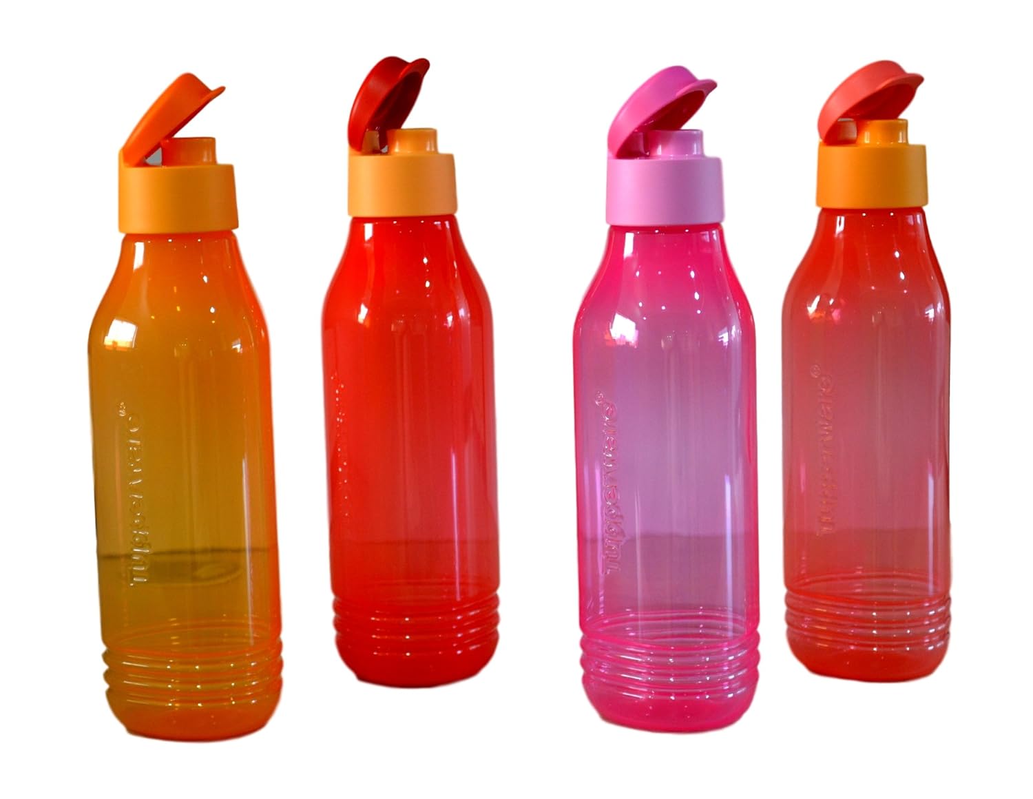 Tupperware Aquasafe Groovy Triangle Plastic Bottle Set, 750ml, Set of 4